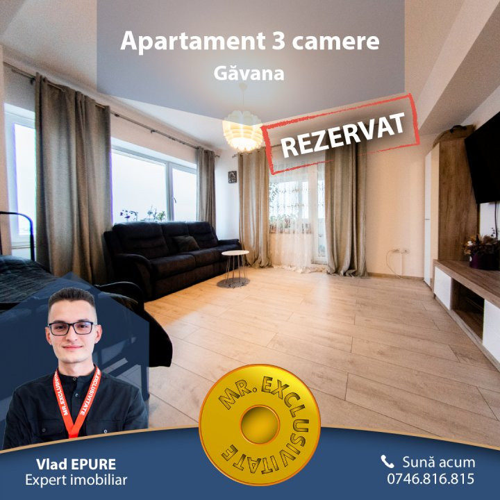Apartament Premium 3 Camere - Gavana - 0% Comision