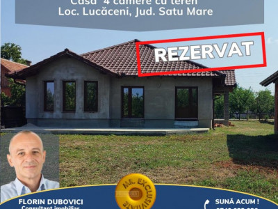 De vănzare Casă 4 camere cu Teren 1780 MP Lucăceni SM-Comision 0% cumpărător