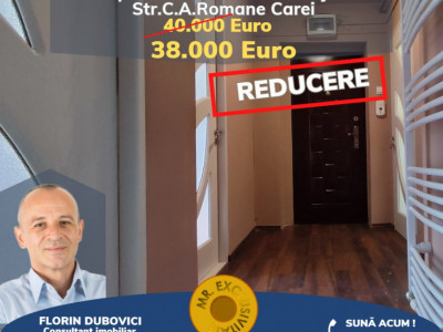 De vânzare Apartament 2 camere Carei- C.A.Române - Comision 0% cumpărător