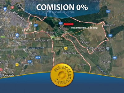 Teren intravilan Sat Cernica, Ilfov, 17 km de Bucuresti, parcelabil 