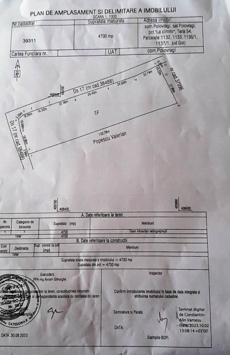 TEREN INTRAVILAN POLOVRAGI STRADA DROMICHETE