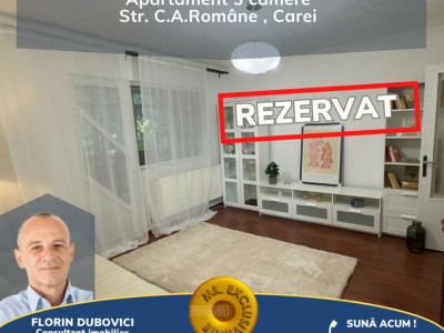 Apartament 3 camere Etaj II Carei - C.A.Române Nr.3, Zona Edex - Comision 0%