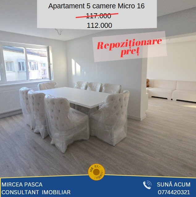 De Vânzare apartament 5 Camere M16