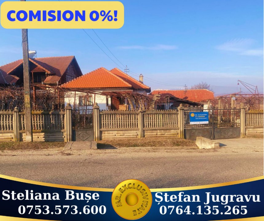 Ofertă! Casă + teren de vânzare la Șomanești, județul Gorj
