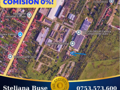Vând Teren Intravilan cu Construcții Industriale, zona Rostramo 