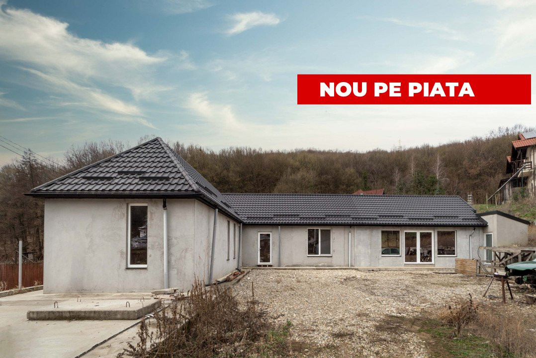 Casă modernă cu 5 camere într-o zonă liniștită de deal