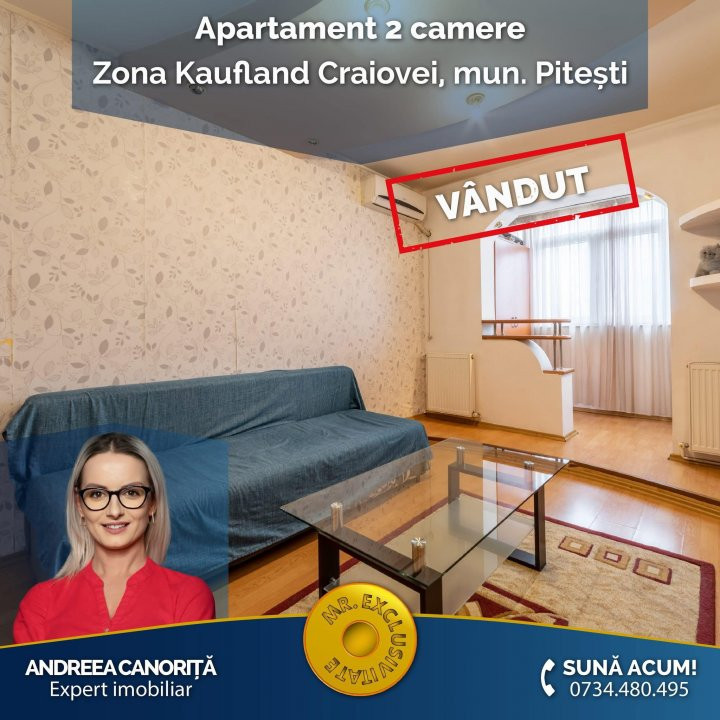 0% Comision Apartament Pitești zona Kaufland- Craiovei!