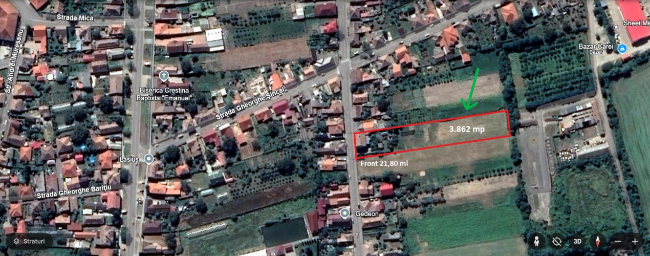 Casă 4 camere, Teren 3.862 mp Str. Traian Nr.99 - Carei - Comision 0% cumpărător