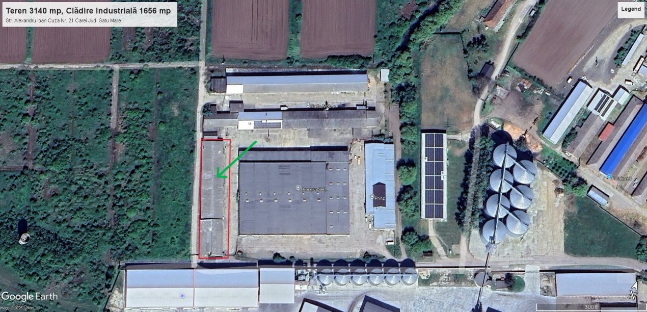  Clădire Industrială Hală Producție, Depozitare, Birouri-Teren 3140 mp - Carei  