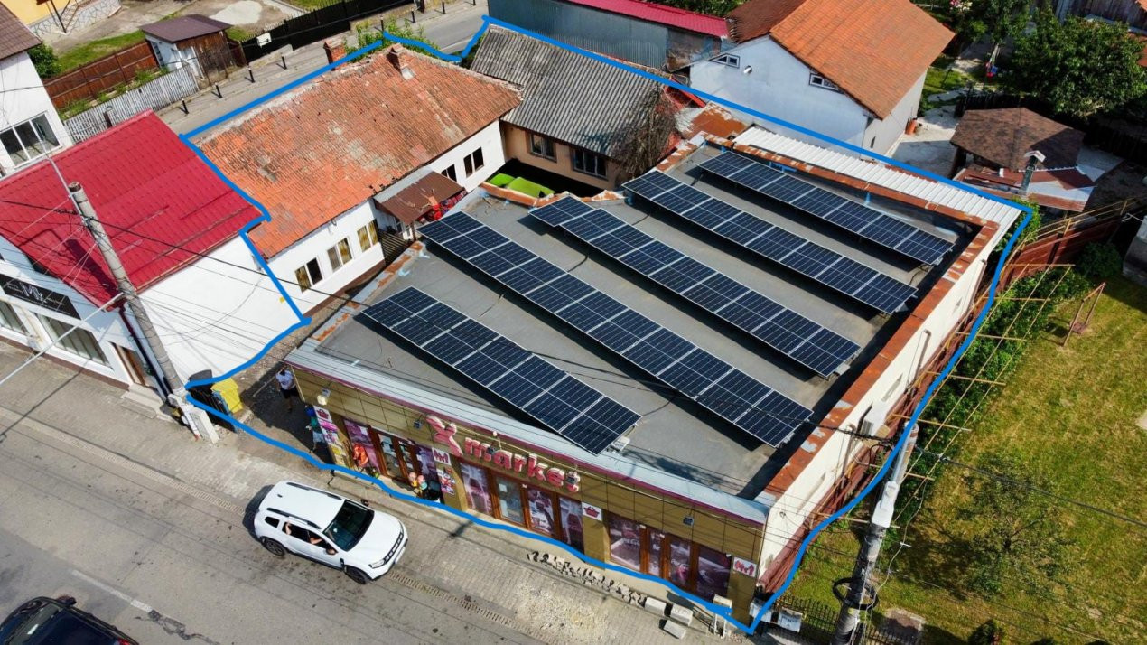 Spațiu comercial cu panouri solare, Târgu Jiu, Calea Severinului