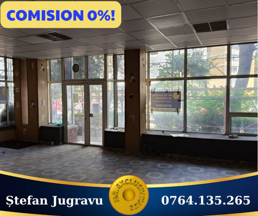 Spațiu comercial de închiriat –  lângă Colegiul Național Spiru Haret