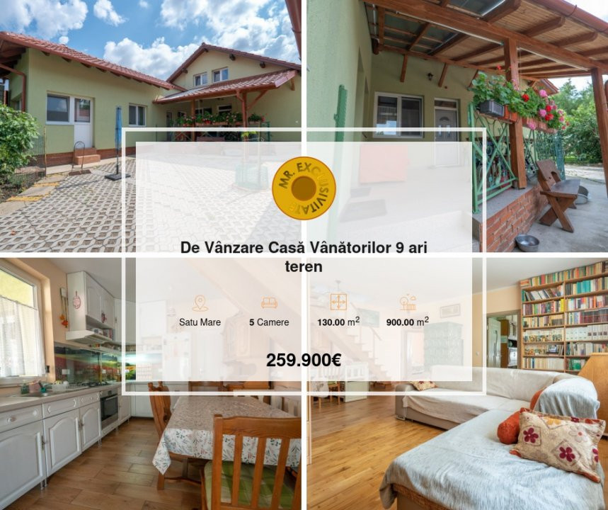De Vânzare Casă Vânătorilor 9 ari teren