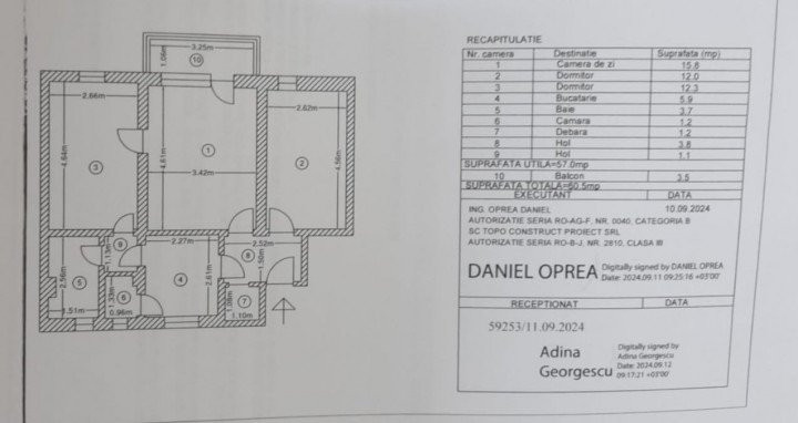 Apartament 3 camere Razboieni 