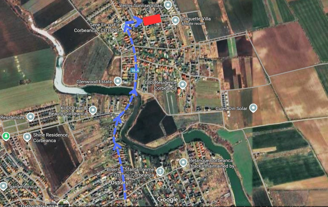Teren de vânzare în Corbeanca –  Ostratu, parcelabil, comision 0%