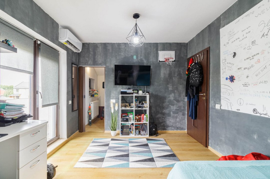Casă individuală P+M, 5 camere, teren 439 mp – complet utilată, gata de mutat