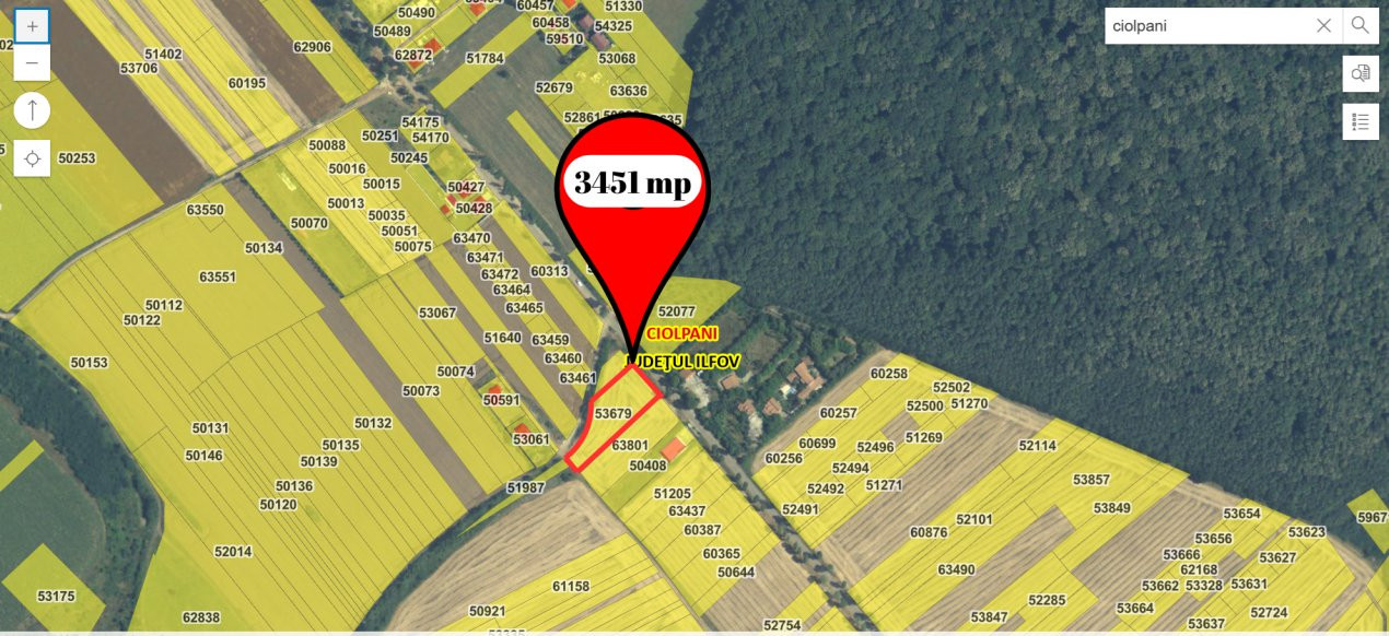 Teren de vanzare intravilan – Ciolpani, zona Izvorani, comision 0% 