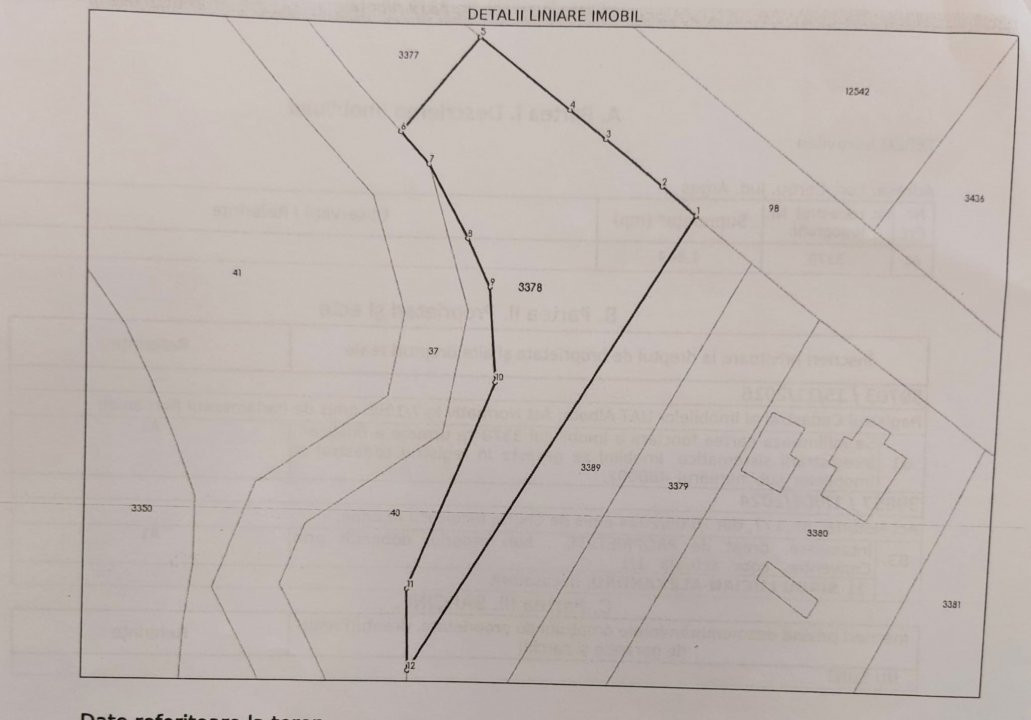 Teren intravilan 1843 mp - Cerbu/Albota/Arges - cu proiect de casa pe parter 