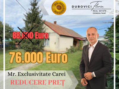 Casă 3 camere, Teren 3.263 mp, Str.Mărășești Nr.16 -Carei-Comision 0% cumpărător