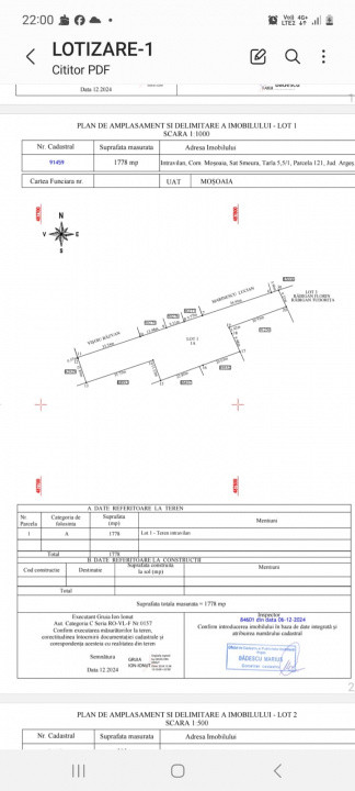 Teren intravilan 1778 mp Pitesti-Strada Pinilor, zonă exclusivistă