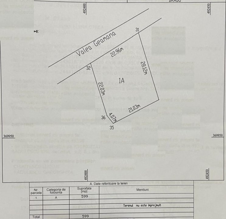 Teren intravilan - 599 MP - Geamana, Pitesti – zona excelenta, toate utilitatile