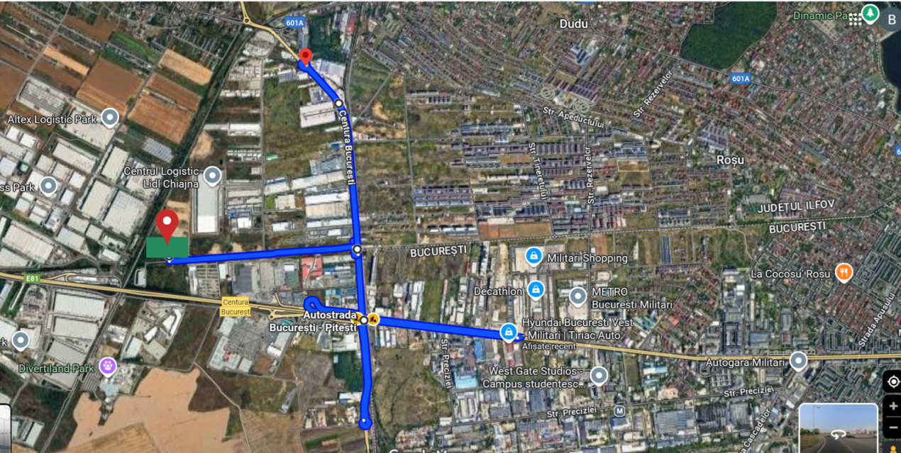 Teren industrial – zona logistica Chiajna, Carrefour Militari