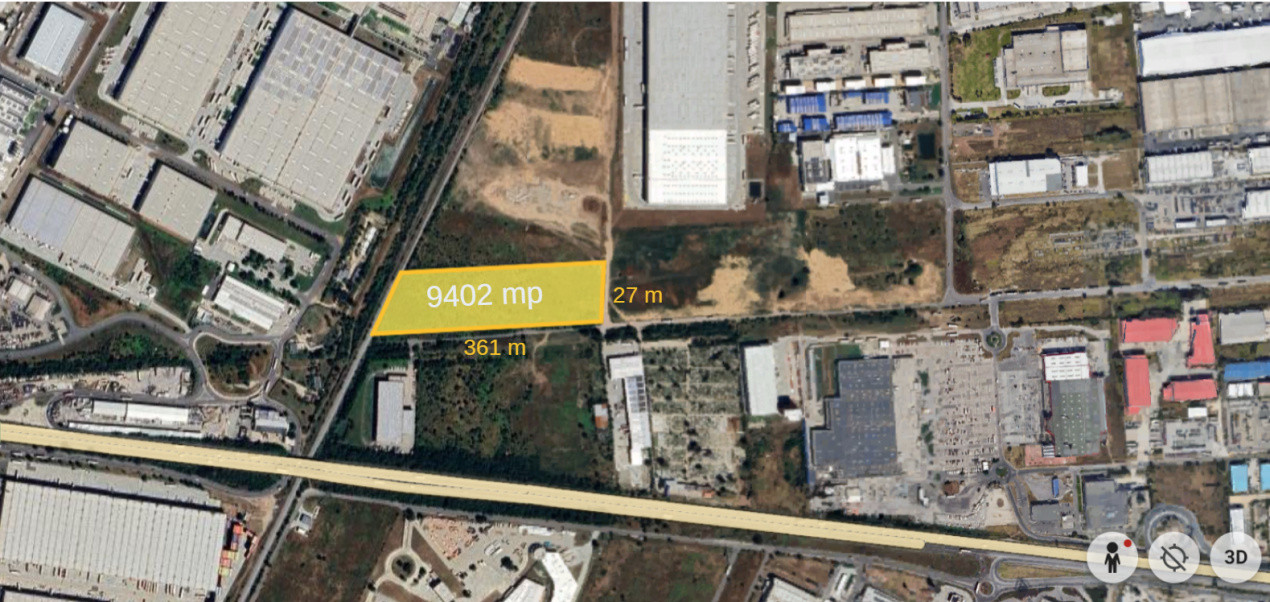 Teren industrial generos situat in zona industriala Chiajna, Carrefour Militari