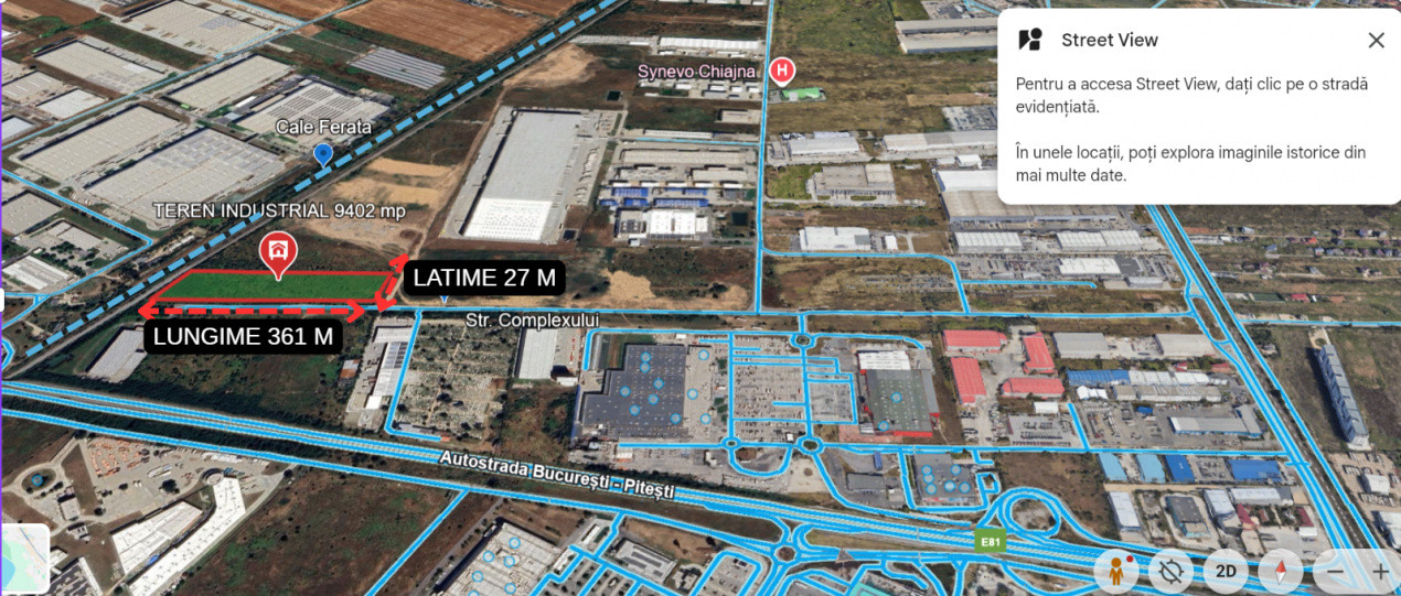 Teren industrial generos situat in zona industriala Chiajna, Carrefour Militari