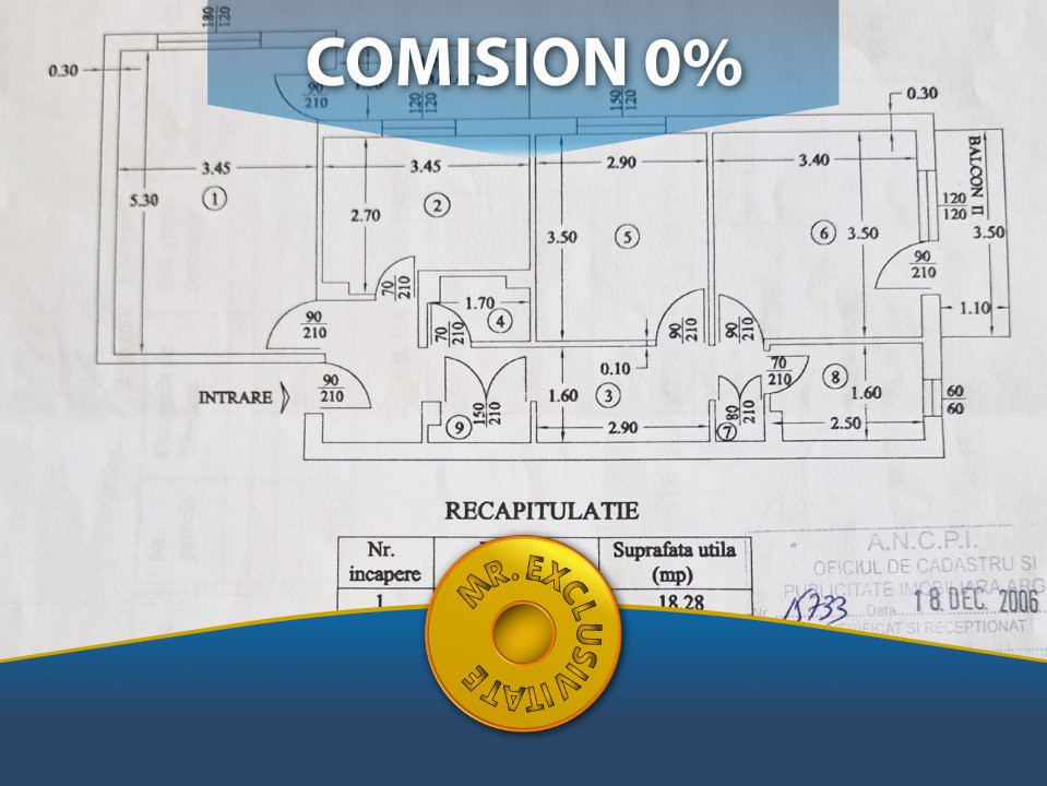 APARTAMENT 3 CAMERE MIOVENI