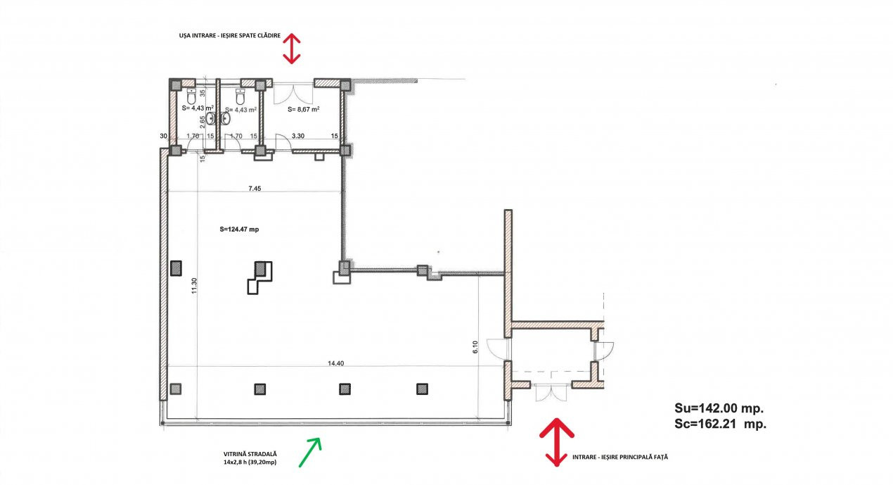 Vânzare/Inchiriere Spațiu Comercial 145,55 mp, Zona Kaufland - Carei