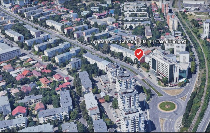 Apartament 3 camere Calea Bucuresti Etaj 1, Pitesti