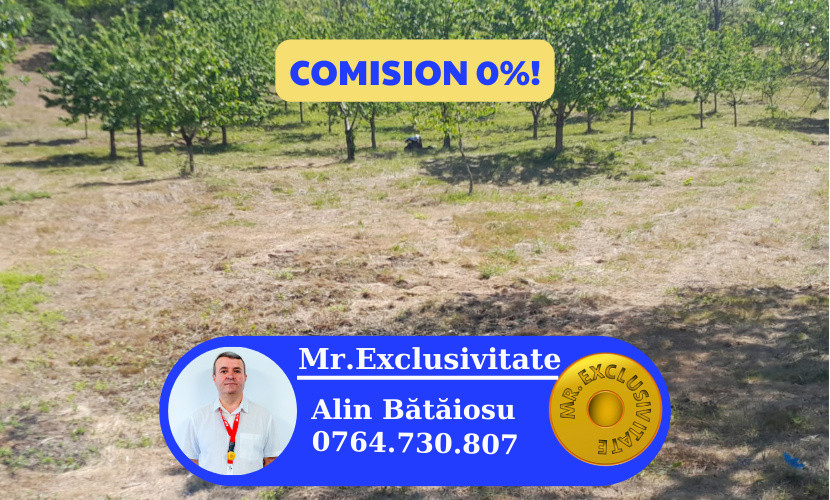 Teren extravilan de vânzare – Stănești, 3.861 mp, livadă de cireși