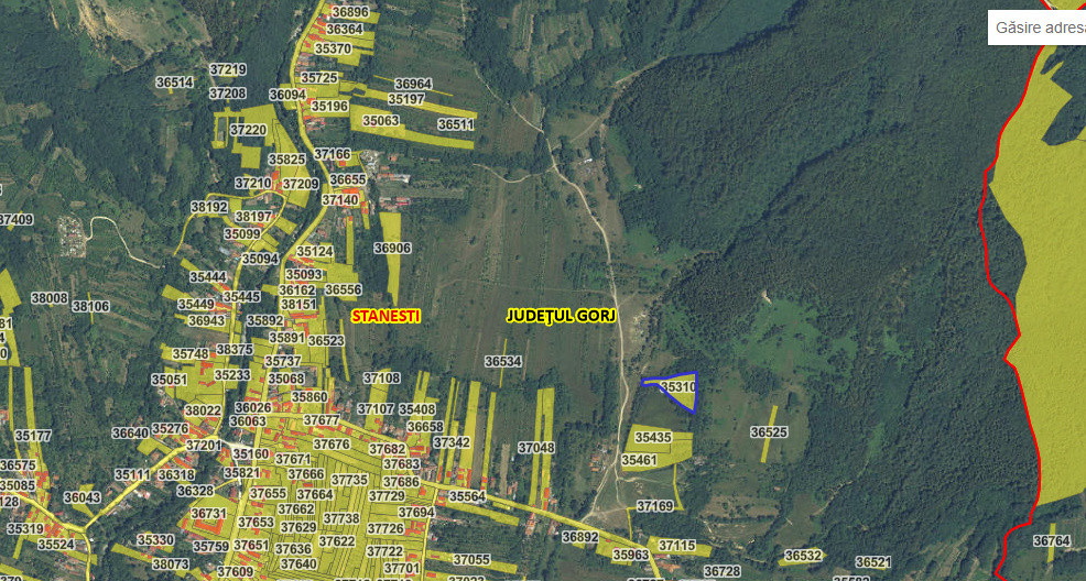 Teren extravilan de vânzare – Stănești, 3.861 mp, livadă de cireși