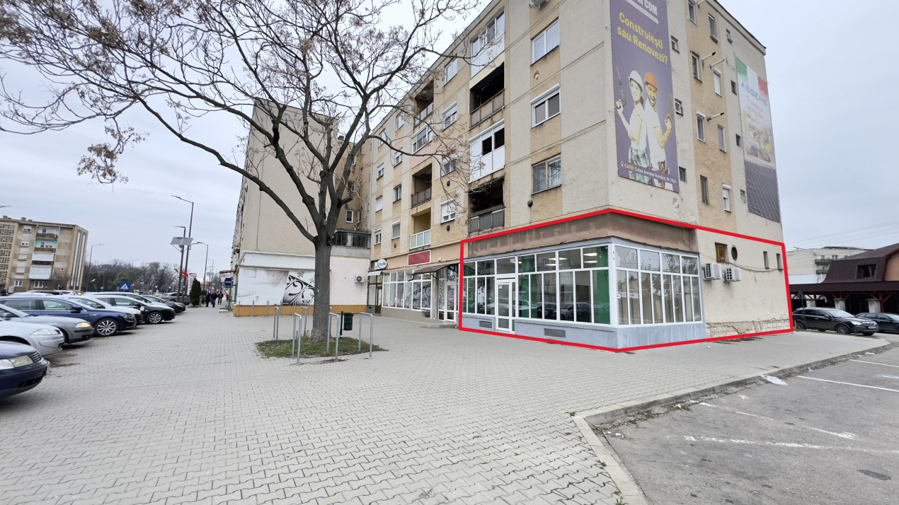 Spațiu Comercial Stradal 82 mp/Trafic Intens Auto și Pietonal/C.A.Române - Carei