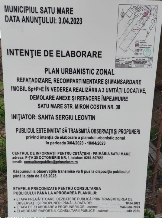 Oportunitate dezvoltare imobiliara Satu Mare