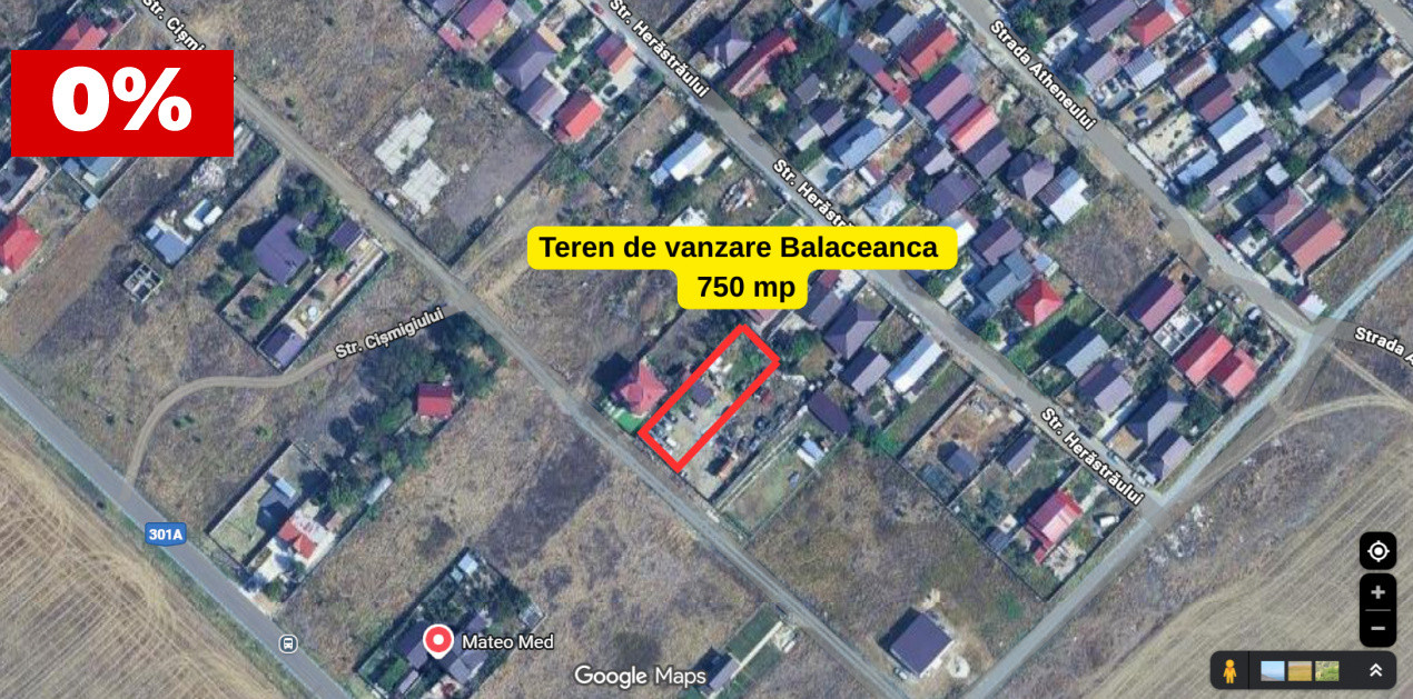 Teren pentru casă în Balaceanca cu utilități la stradă -750 mp