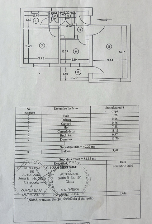 Apartament 2 camere decomandat, etaj intermediar, Eremia Grigorescu