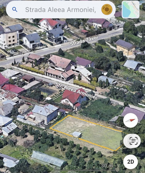 Teren intravilan Stefanesti Zavoi, utilitati, 38 m deschidere