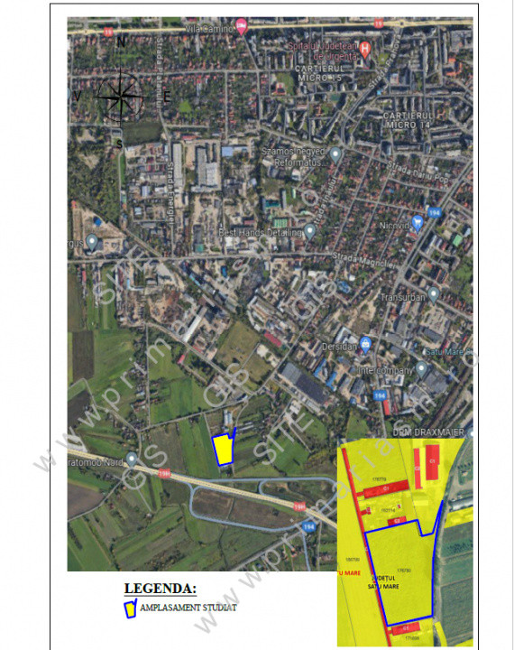 De vânzare teren cu P.U.Z aprobat Str Depozitelor Satu Mare 