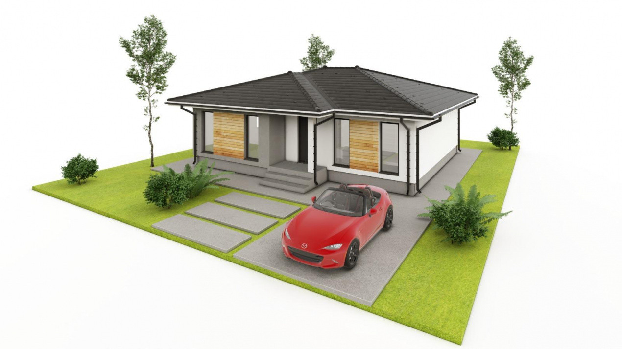 Casă nouă 3 camere | Smeura – Str. Bisericii | Predare la cheie | 0% comision