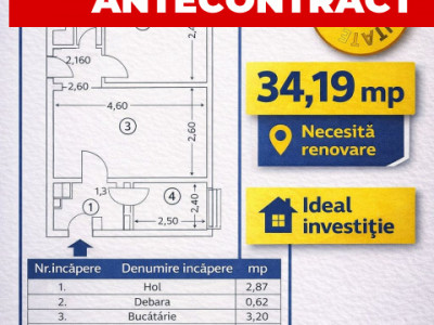 Apartament in Trivale - doua camere  