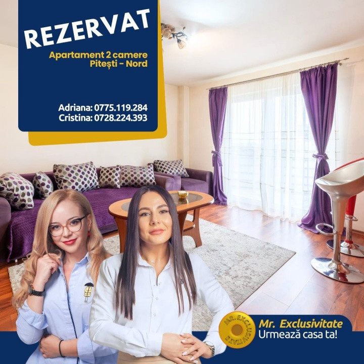 Apartament 2 camere – zona Nord, Pitești – cu boxă