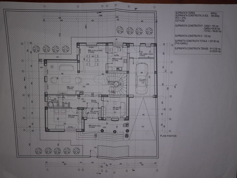 Casă la roșu de vânzare – Tărtășești- Teren 800 mp
