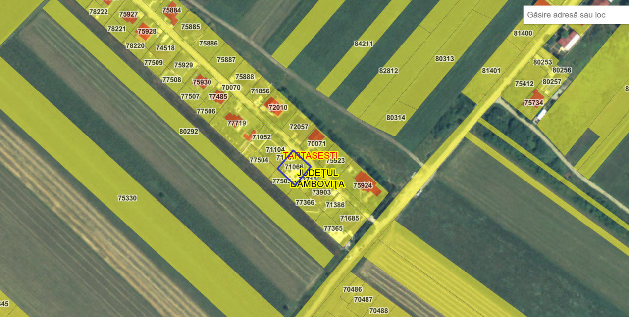 Casă la roșu de vânzare – Tărtășești- Teren 800 mp
