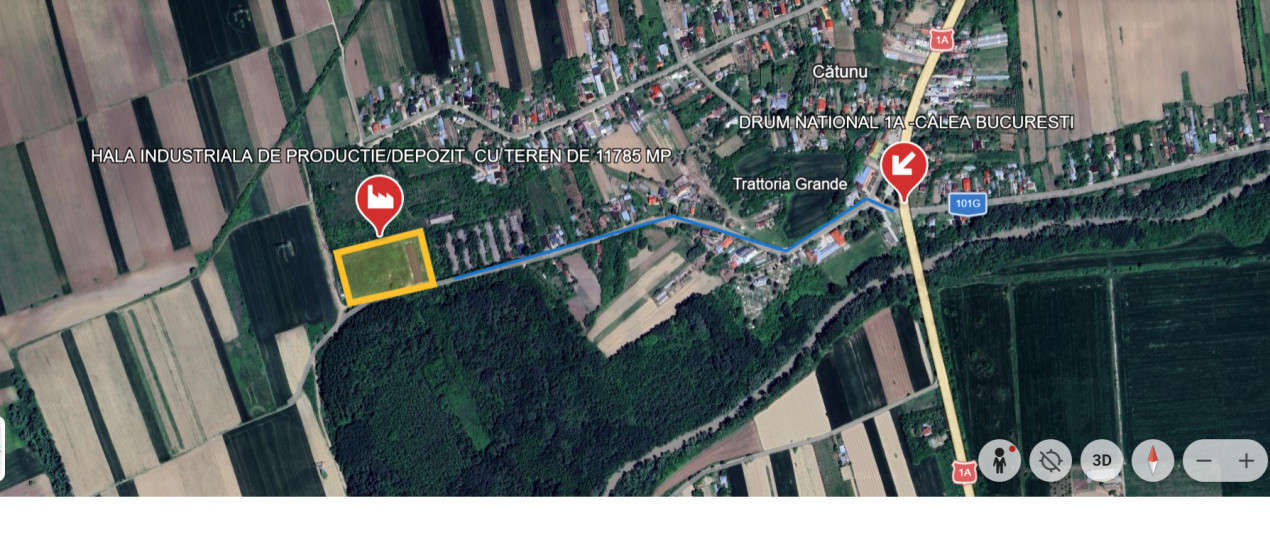 HALĂ INDUSTRIALĂ DE VÂNZARE – DB, CĂTUNU (TVA inclus)