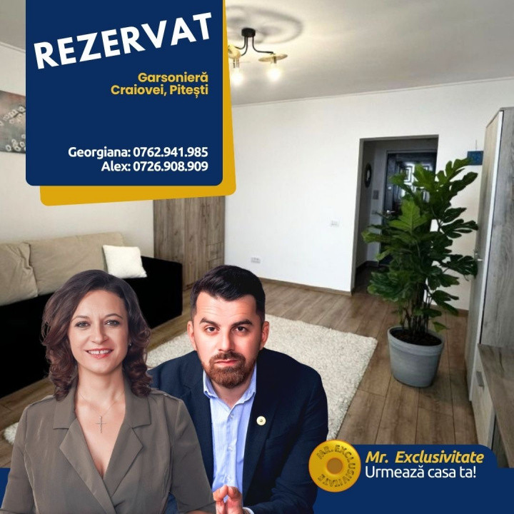 Garsoniera renovata cartier Craiovei, Pitesti. 0% COMISION