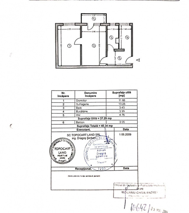 0%Comision-Vanzare apartament 2 camere Banat et. 3