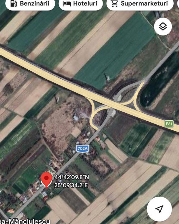 Teren 5216 mp la 2 pasi de autostrada A1 