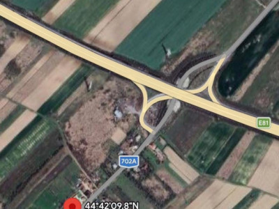 Teren 5216 mp la 2 pasi de autostrada A1 