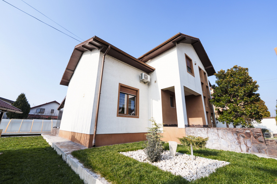 Vila eleganta S+P+M, piscina acoperita, teren 875 mp – zona Ford/Cassia Park