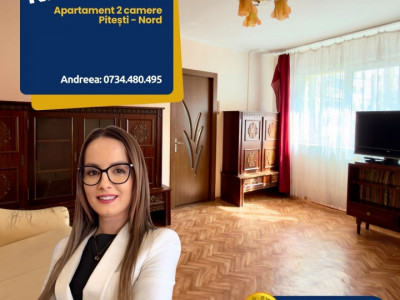 Apartament 2 camere-Etaj 1-Pitesti- Zona Nord – 0% comision